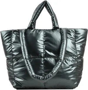 Puffy Tote Bag Padded Puffy Tote Lattice Handbags for Women Large Puffer Tote Bag Shoulder Bag Puffer Luxury Bags