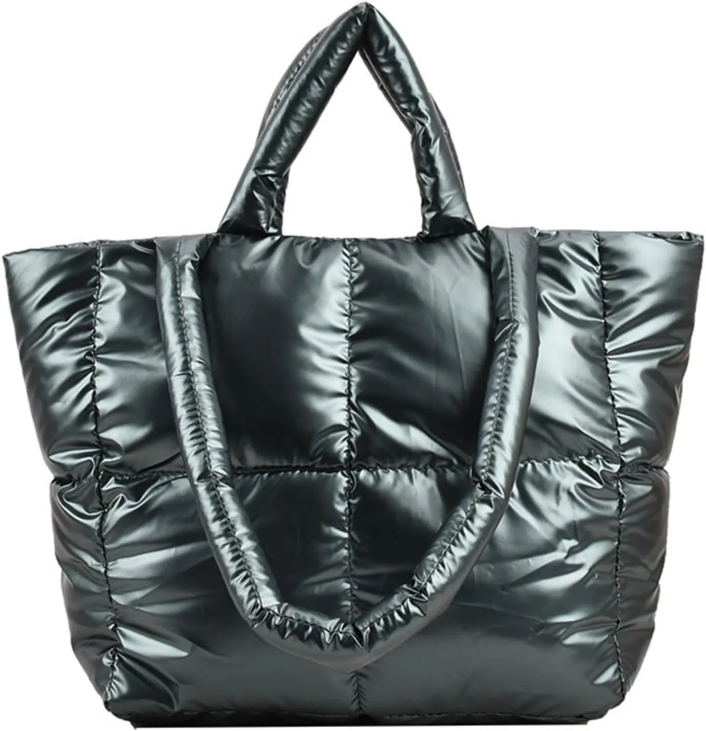 Puffy Tote Bag Padded Puffy Tote Lattice Handbags for Women Large Puffer Tote Bag Shoulder Bag Puffer Luxury Bags