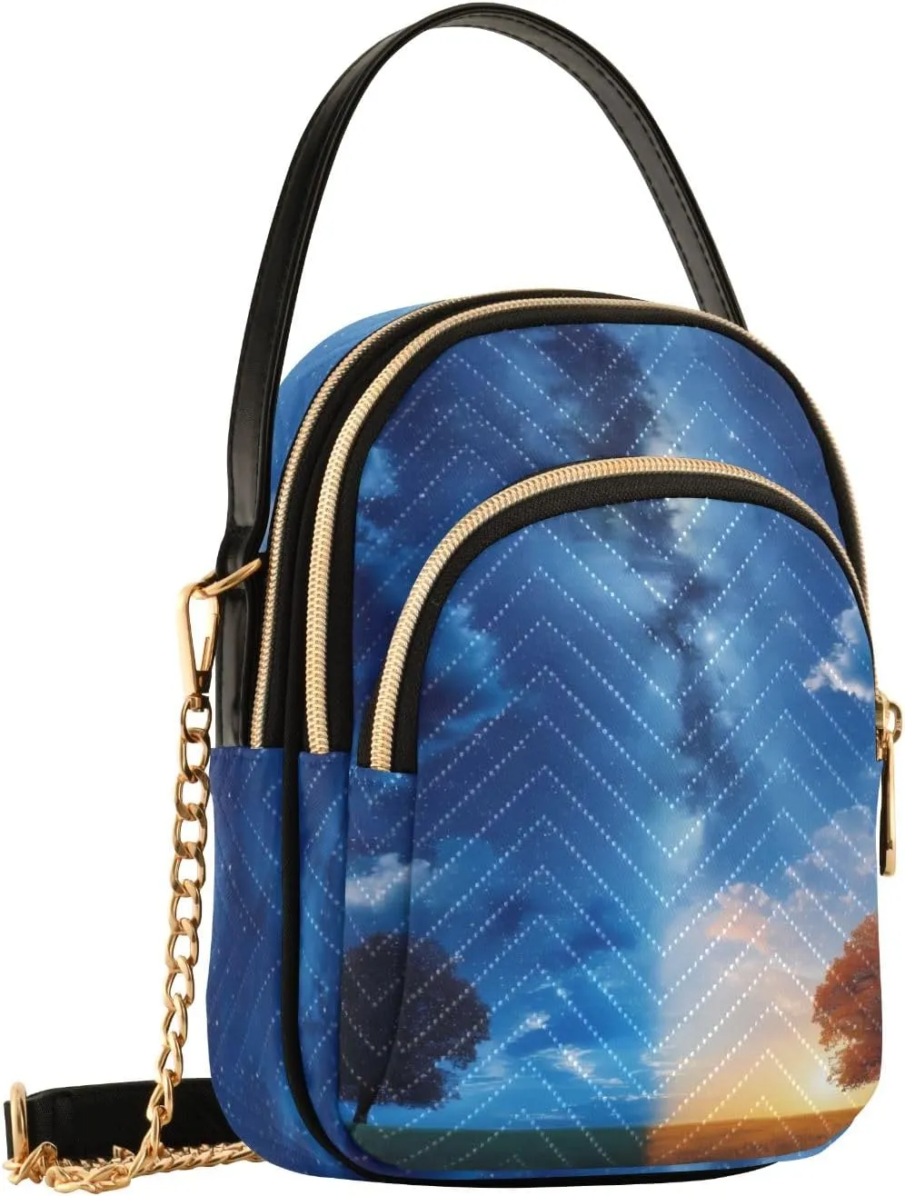 Quilted Crossbody Bag Small Shoulder Purse Women's Handbags Phone Purse with Chain