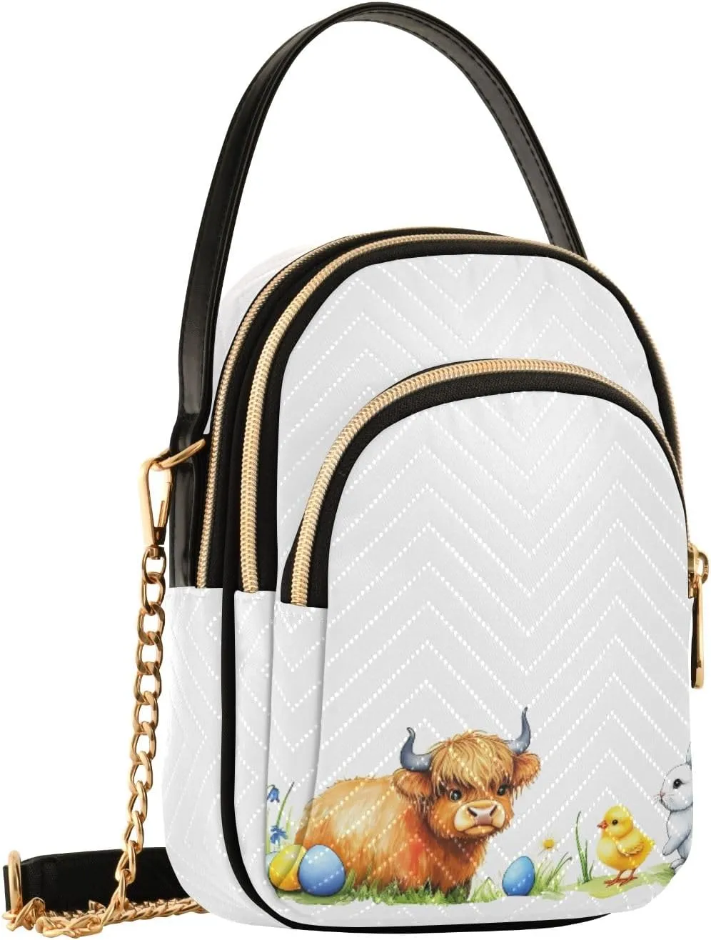 Quilted Crossbody Bag Small Shoulder Purse Women's Handbags Phone Purse with Chain