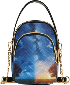 Quilted Crossbody Bag Small Shoulder Purse Women's Handbags Phone Purse with Chain