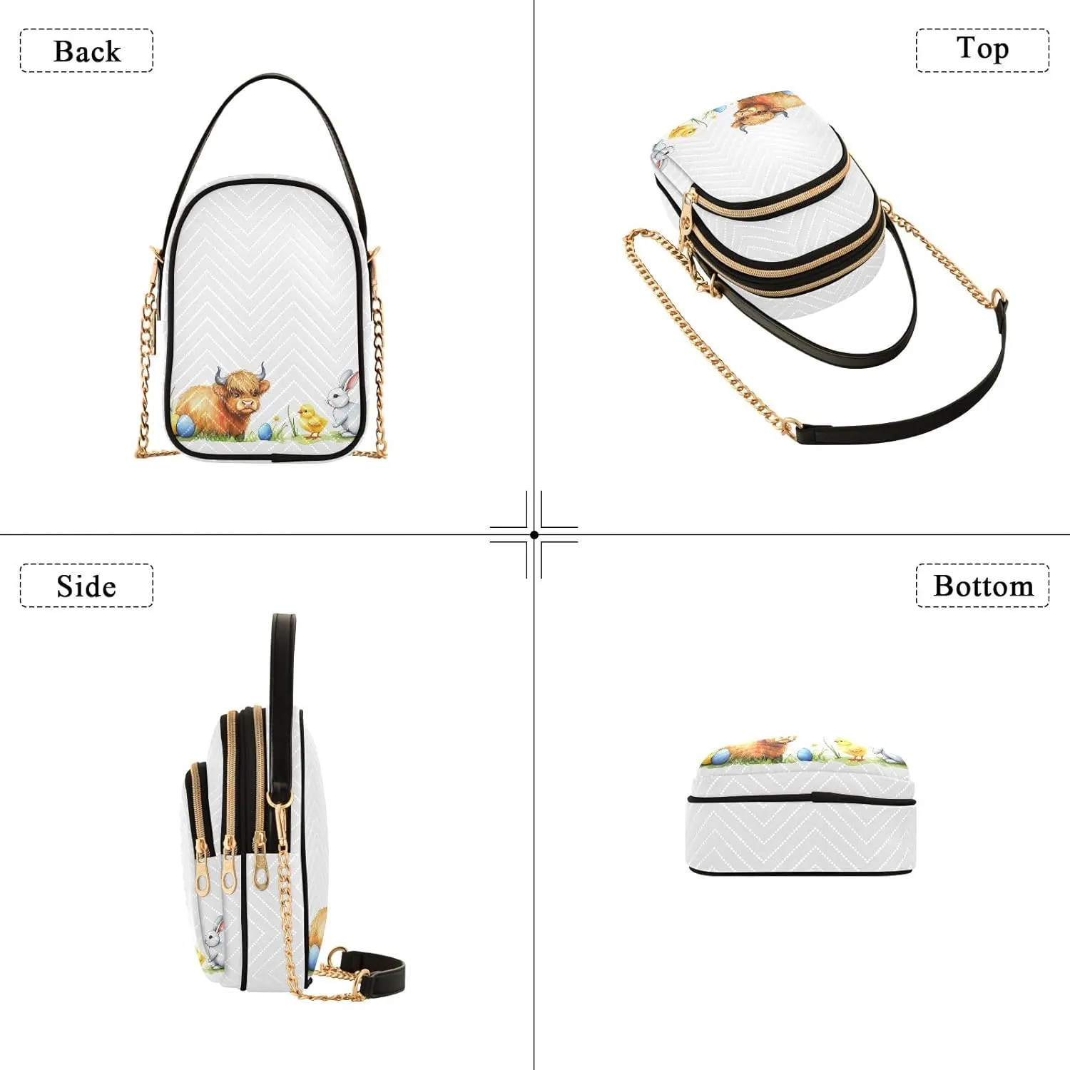 Quilted Crossbody Bag Small Shoulder Purse Women's Handbags Phone Purse with Chain