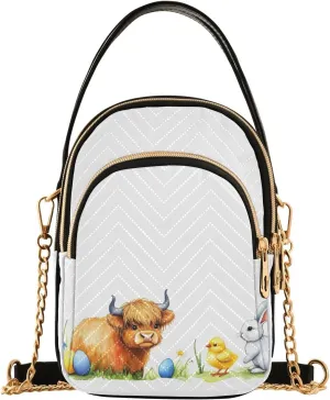 Quilted Crossbody Bag Small Shoulder Purse Women's Handbags Phone Purse with Chain