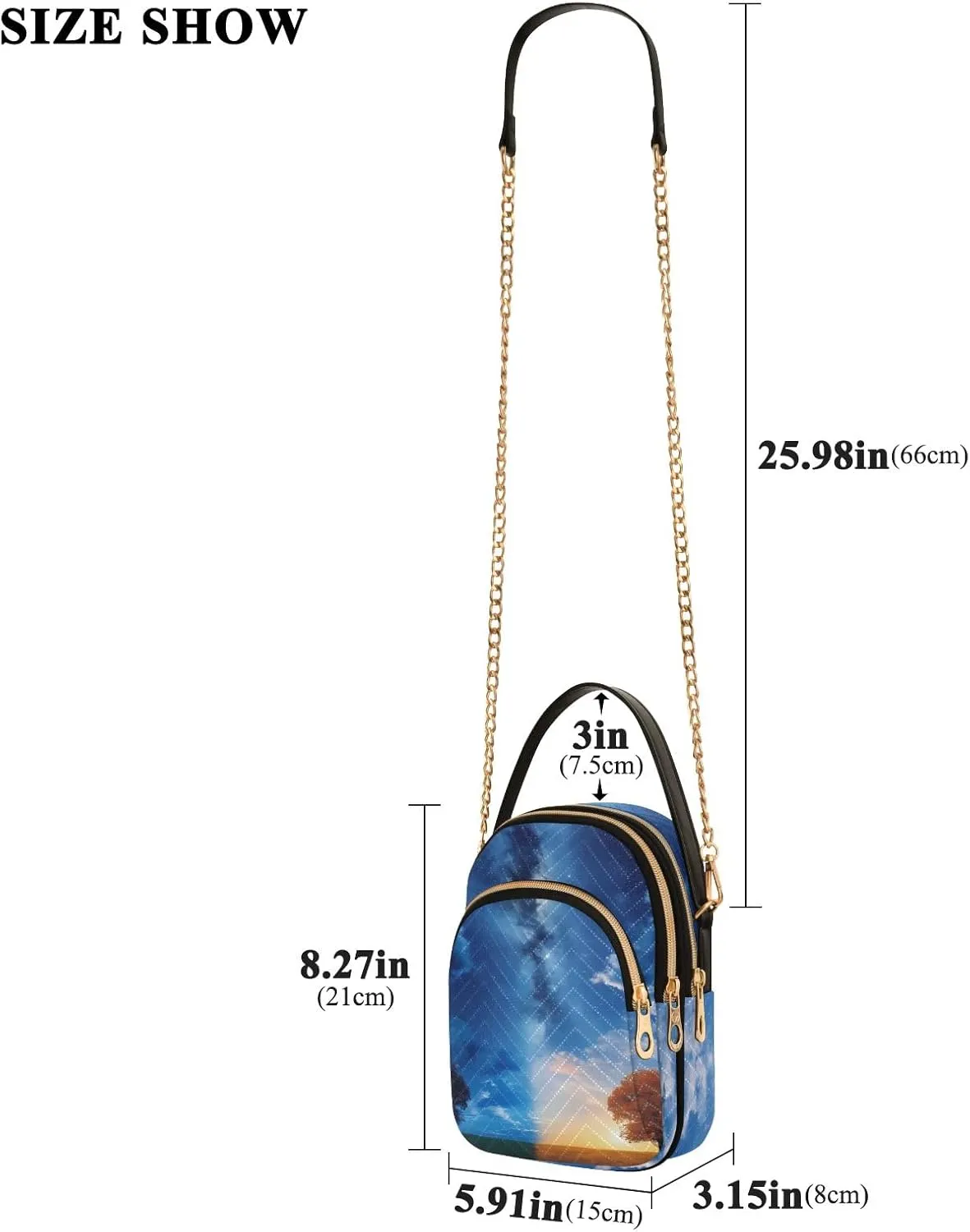 Quilted Crossbody Bag Small Shoulder Purse Women's Handbags Phone Purse with Chain