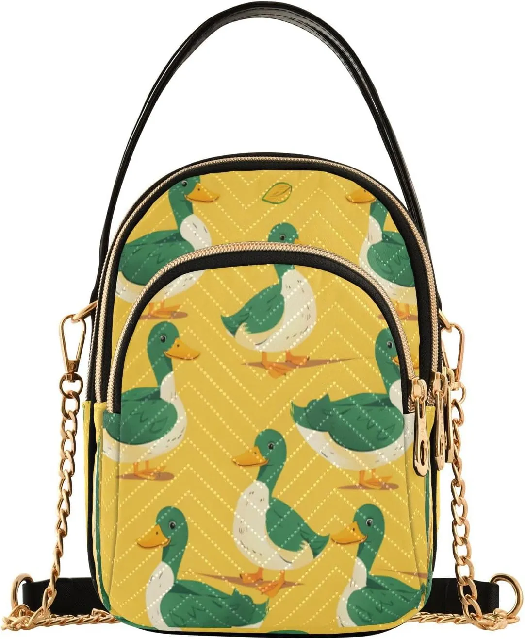 Quilted Crossbody Bags for Women,Duck Women's Crossbody Handbags Small Travel Purses Phone Bag