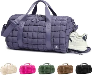 Quilted Puff Travel bag Set-Green