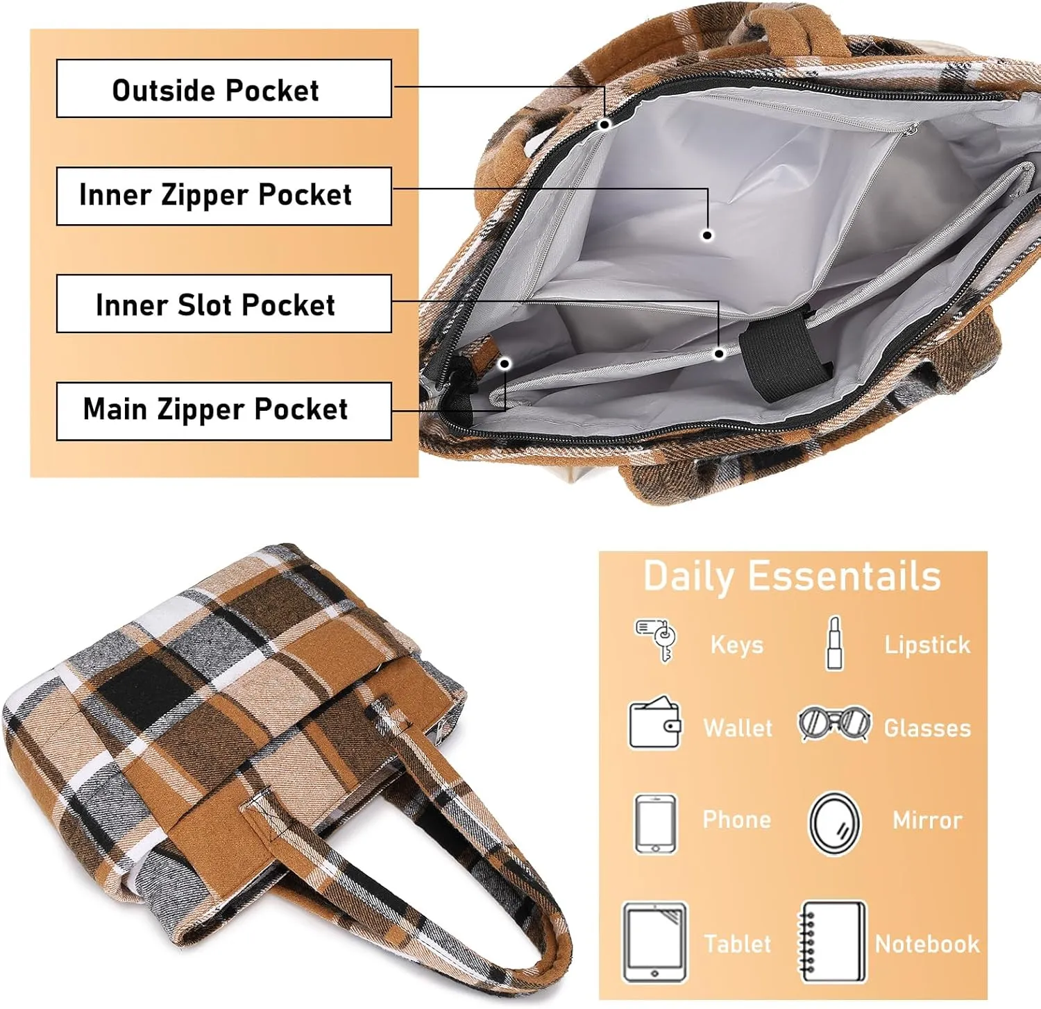 Quilted Puffer Tote Bag for Women Stylish Work Tote with Multiple Compartments Puffy Handbag