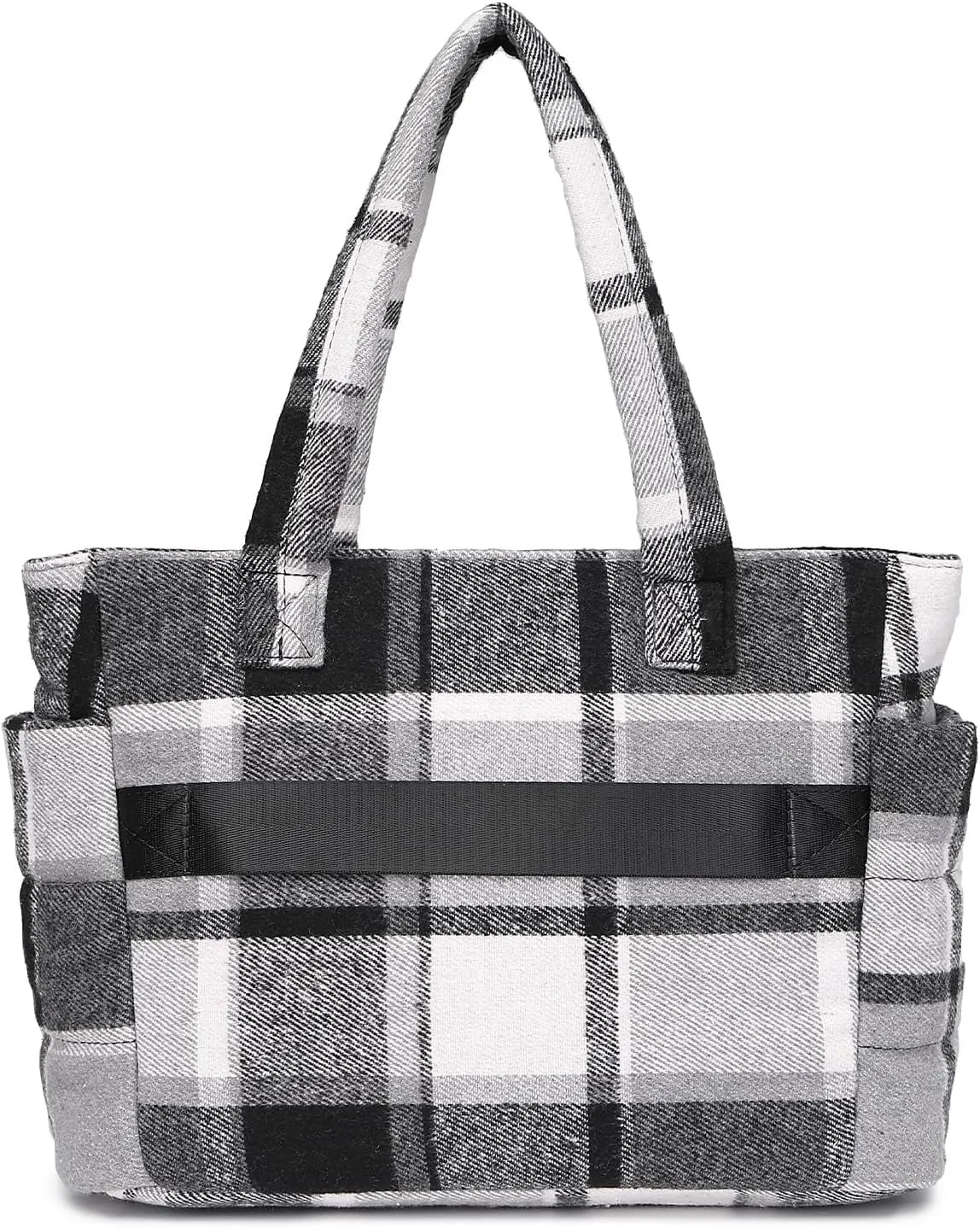 Quilted Puffer Tote Bag for Women Stylish Work Tote with Multiple Compartments Puffy Handbag