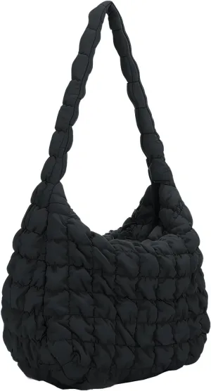 Quilted Puffer Tote Bag Large Quilted Tote Bag Lightweight Quilted Carryall Bag Puffy Shoulder Bag Puffer Purse for Women