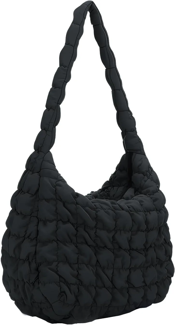 Quilted Puffer Tote Bag Large Quilted Tote Bag Lightweight Quilted Carryall Bag Puffy Shoulder Bag Puffer Purse for Women
