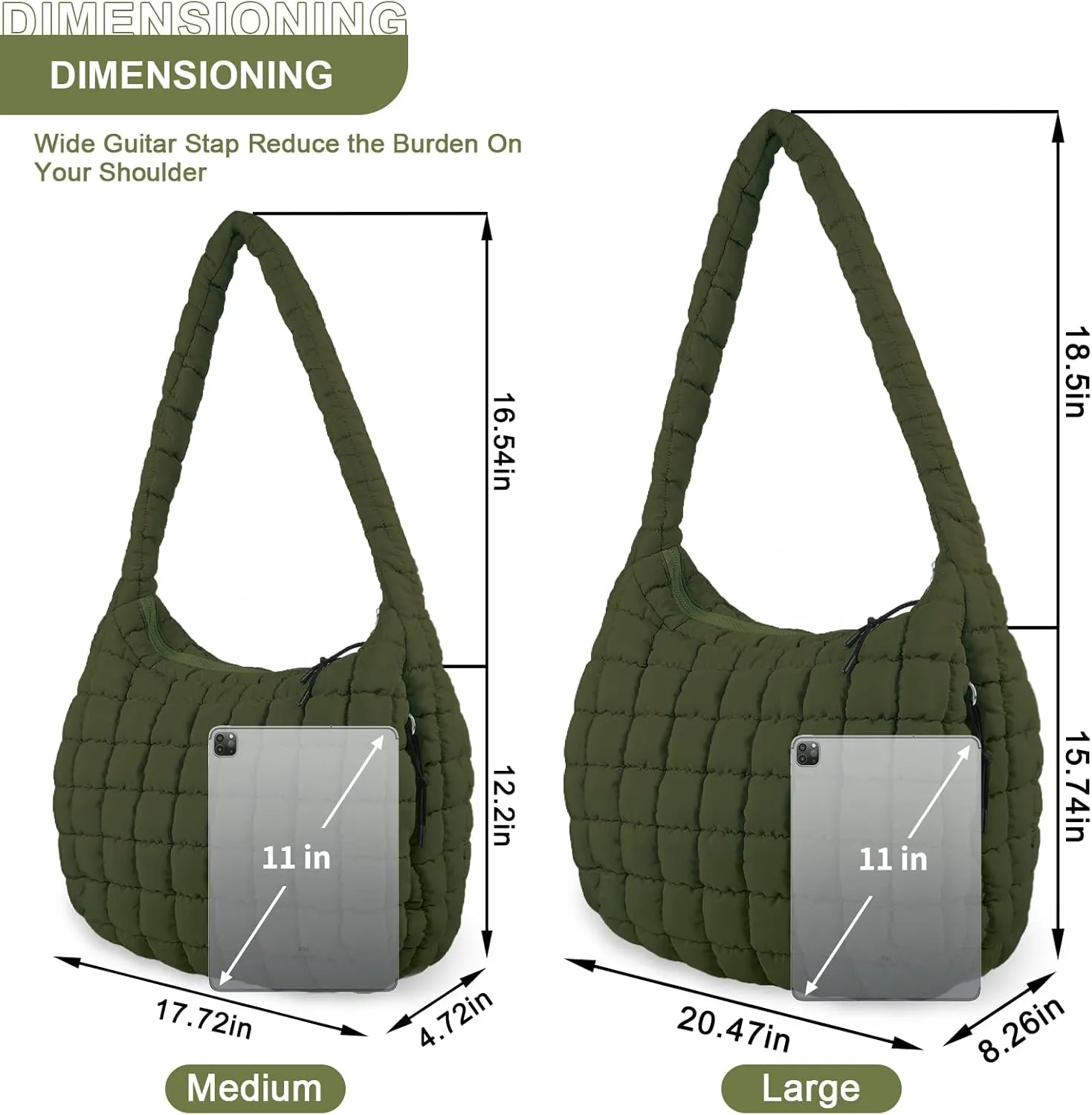 Quilted Puffer Tote Bag Purse Puffy Crossbody Shoulder Bag,Lightweight Nylon Hobo Bag Puffer Carryall Bag for Women Girl