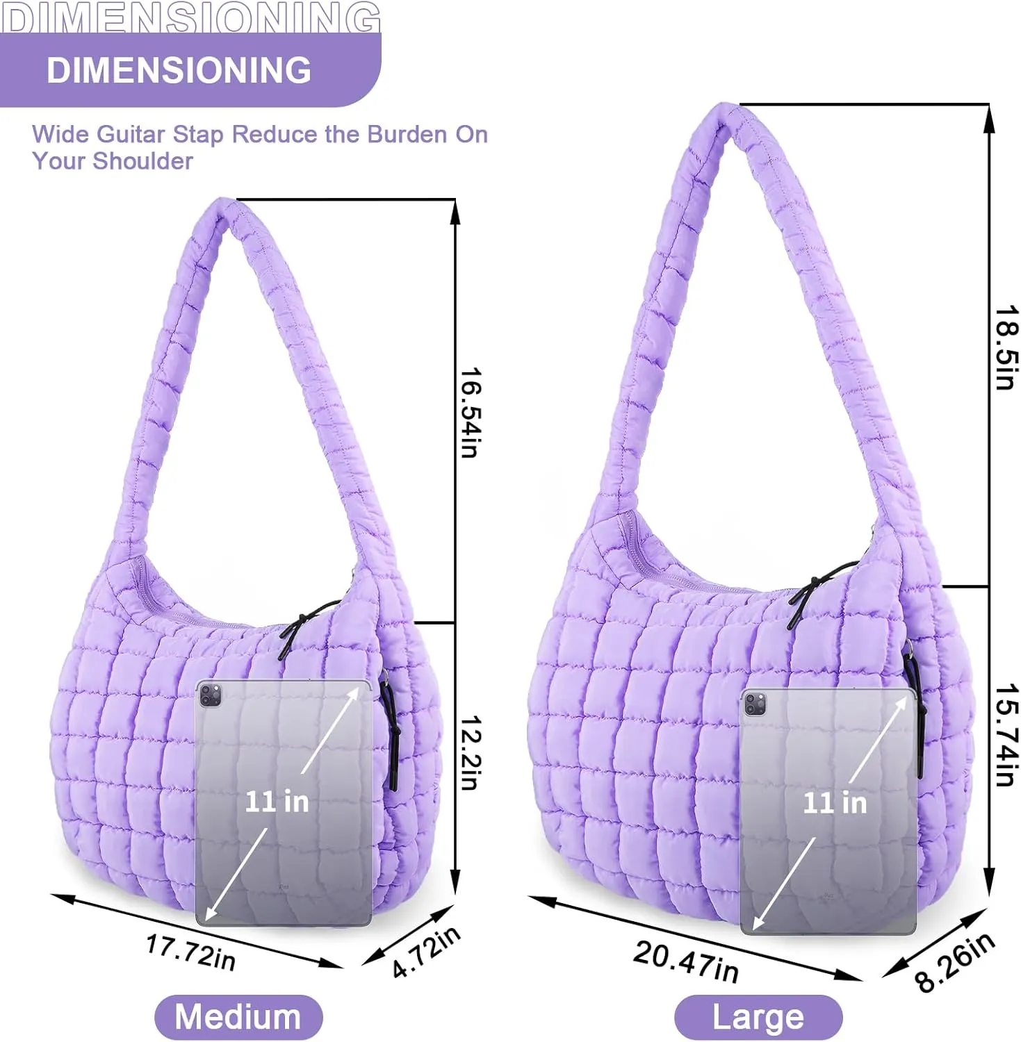 Quilted Puffer Tote Bag Purse Puffy Crossbody Shoulder Bag,Lightweight Nylon Hobo Bag Puffer Carryall Bag for Women Girl
