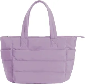 Quilted Tote Bag for Women, Lightweight Puffy Work Bag with Compartment, Quilted Shoulder Bag with Multi Pockets