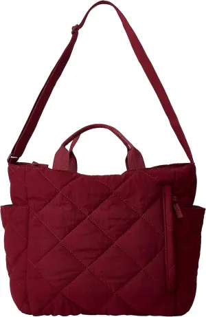 Quilted Tote Bag for Women - Puff Hobo Handbag with Lightweight Padding - Crossbody Satchel Travel Bag