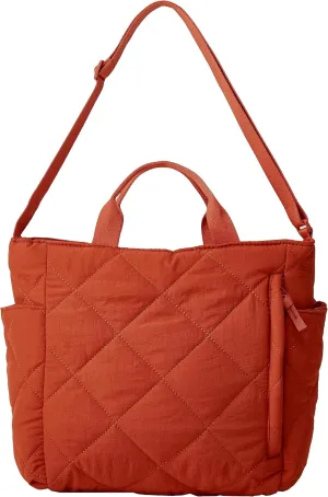 Quilted Tote Bag for Women - Puff Hobo Handbag with Lightweight Padding - Crossbody Satchel Travel Bag
