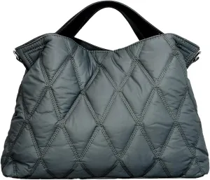 Quilted Tote Bag for Women, Soft Puffer Bag Lightweight Trendy Crossbody Bags Purse with Long Shoulder Strap
