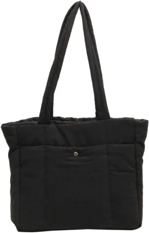 Quilted Tote Bag Handbag Lightweight Padding Cotton Large Size Shoulder Bag for Women Ladies 2024