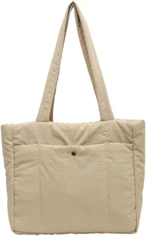 Quilted Tote Bag Handbag Lightweight Padding Cotton Large Size Shoulder Bag for Women Ladies 2024