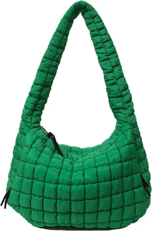 Quilted Tote Bag, Large Lightweight Quilted Bag Puffer Tote Bag Trendy Puffy Purse Hobo Bags for Women