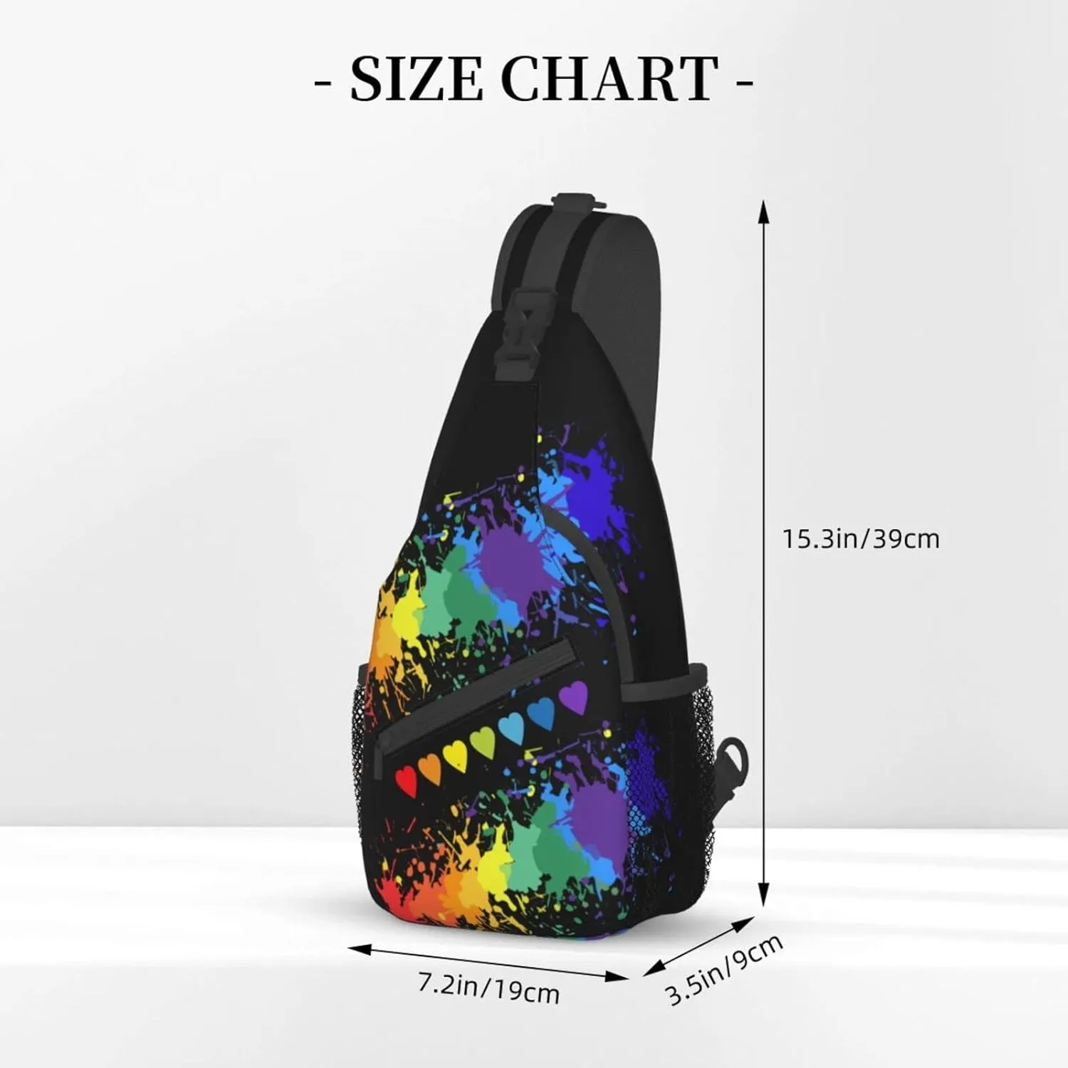 Rainbow LGBT Pride Sling Backpack Multipurpose Chest Bag Hiking Travel Daypack Crossbody Shoulder Bag Outdoor Unisex