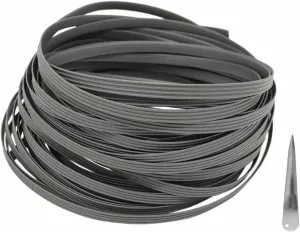 Rattan Furniture Fixing Kit (Contains Weaving Tool), Wicker Repair Material, Grey Flat Plastic Woven Material for for Knit and Repair Rattan Chair Table Basket-70m (220 ft) (Gray)