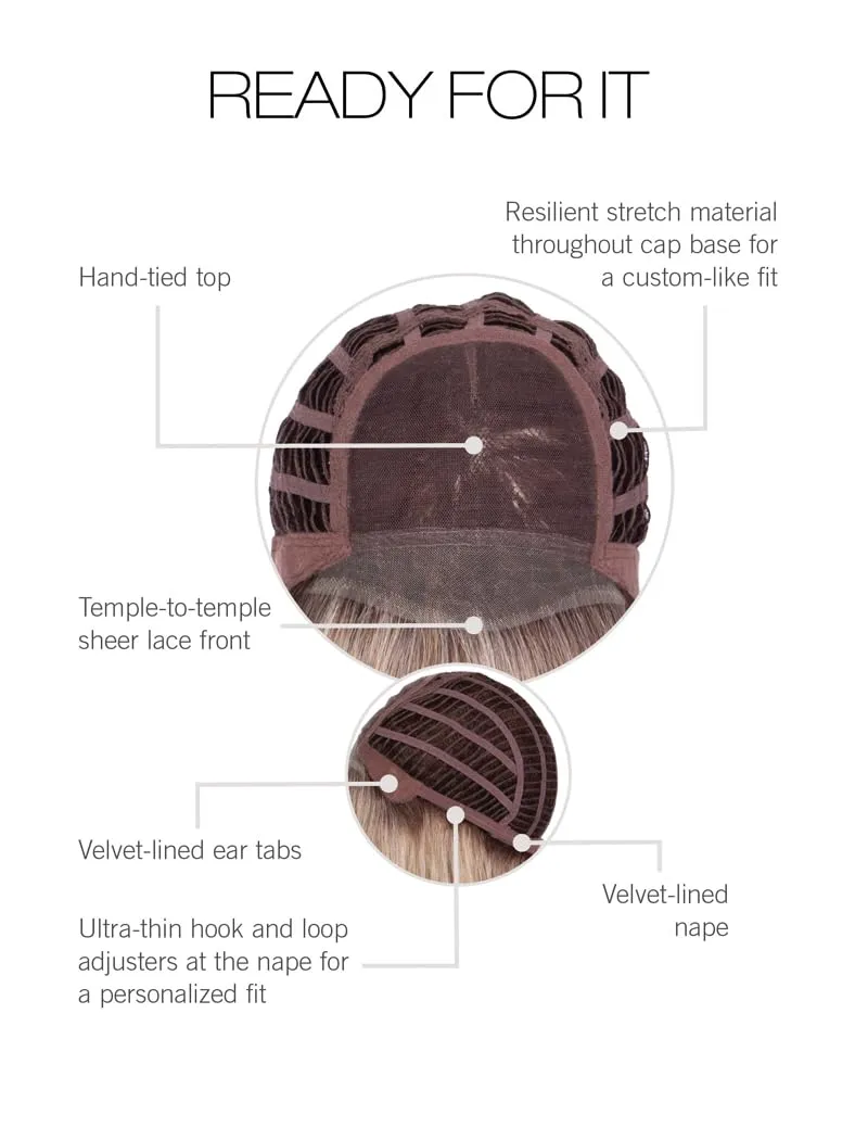 Ready For It Sophisticated Shoulder-Length Layered Wig by Hairuwear, Average Cap, GF11-25SS Honey Pecan