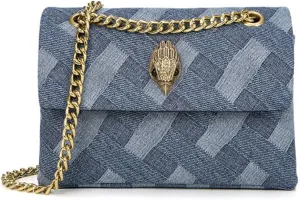 Rejolly Rainbow Stripe Crossbody Shoulder Bag for Women Color Blocking PU Leather Colourful Purse with Chain Strap