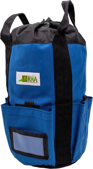 Rock-N-Rescue Arbor Rope Storage Bag - Rock and Tree Climbing Equipment, Arborist Gear, Bucket Style Backpack, Waterproof Nylon Material, Blue, 150'