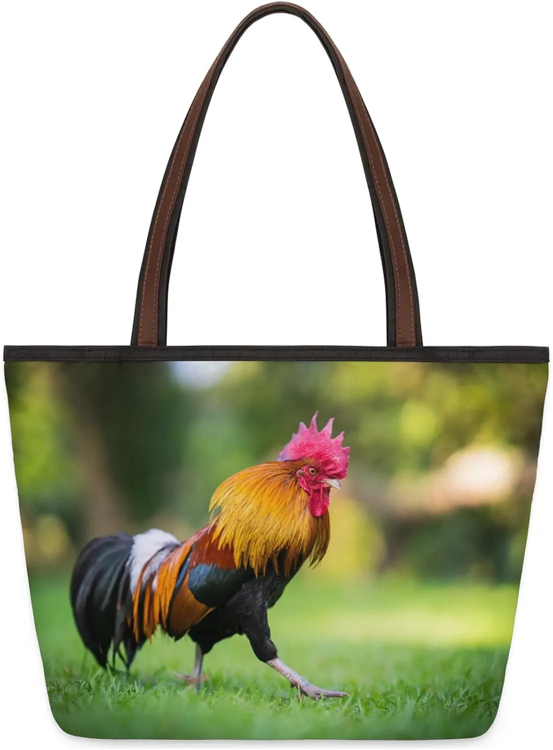 Rooster Grassland Tote Bag for Women Womens Handbags Tote Bag for Work Shopping Travel Beach