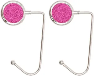 Rosy Purse Hook Hanger for Table Desk Bar Long Handbag Hook Safety Portable Nature Instant Swivel Top Bag Hanger Counter Home Kitchen Accessories 2pcs