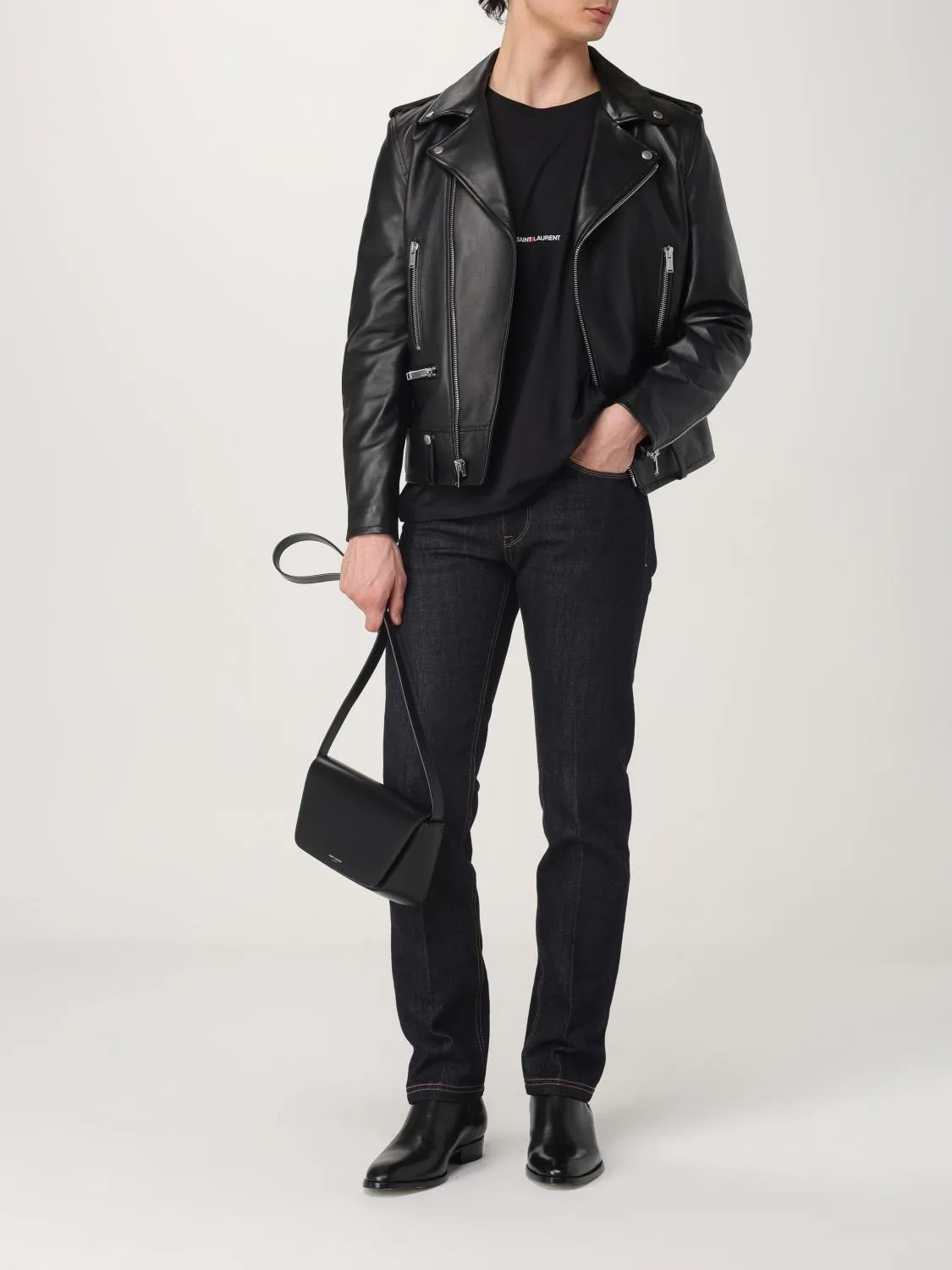 Saint Laurent Shoulder Bag Men Black