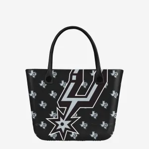 San Antonio Spurs Big Logo Mini Print Tailgate Tote Bag