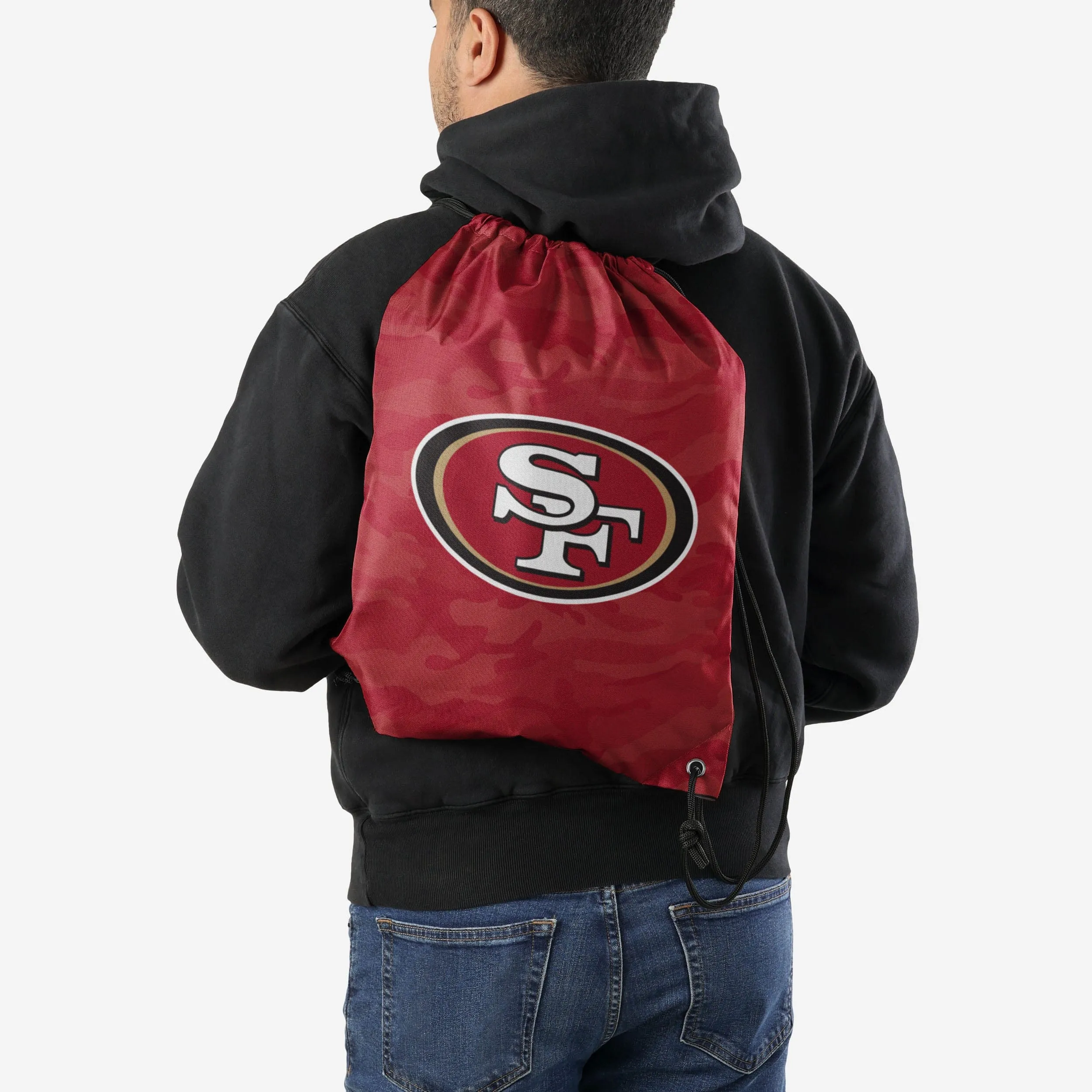 San Francisco 49ers Big Logo Camo Drawstring Backpack