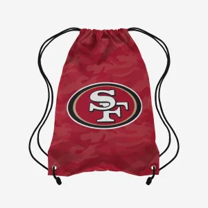 San Francisco 49ers Big Logo Camo Drawstring Backpack