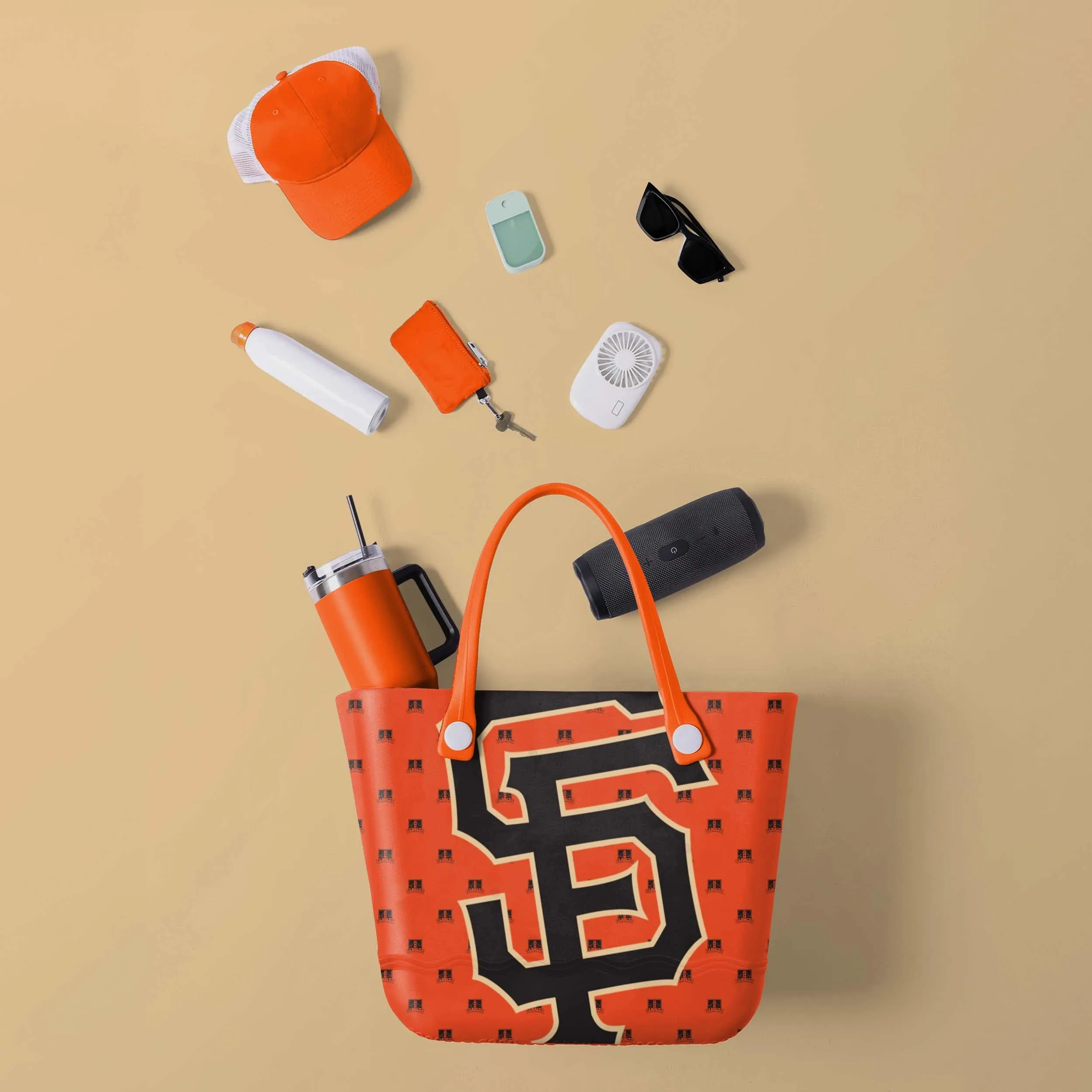 San Francisco Giants Big Logo Mini Print Tailgate Tote Bag