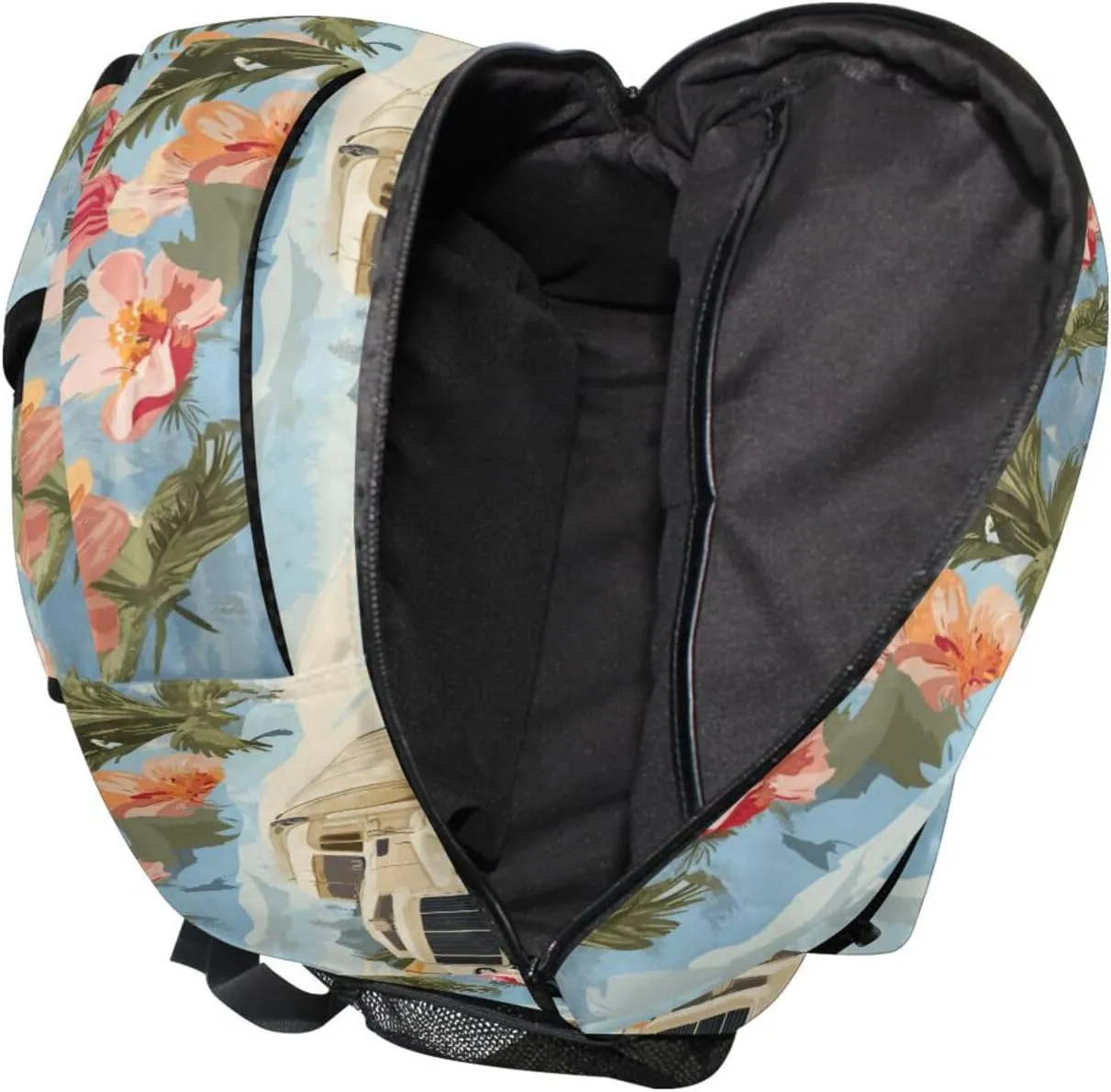 School Backpack for Teens Boys Girls Fashion Laptop Bookbag with Chest Strap for Travel Trip Construction Truck Cartoon Concrete Mixer Truck