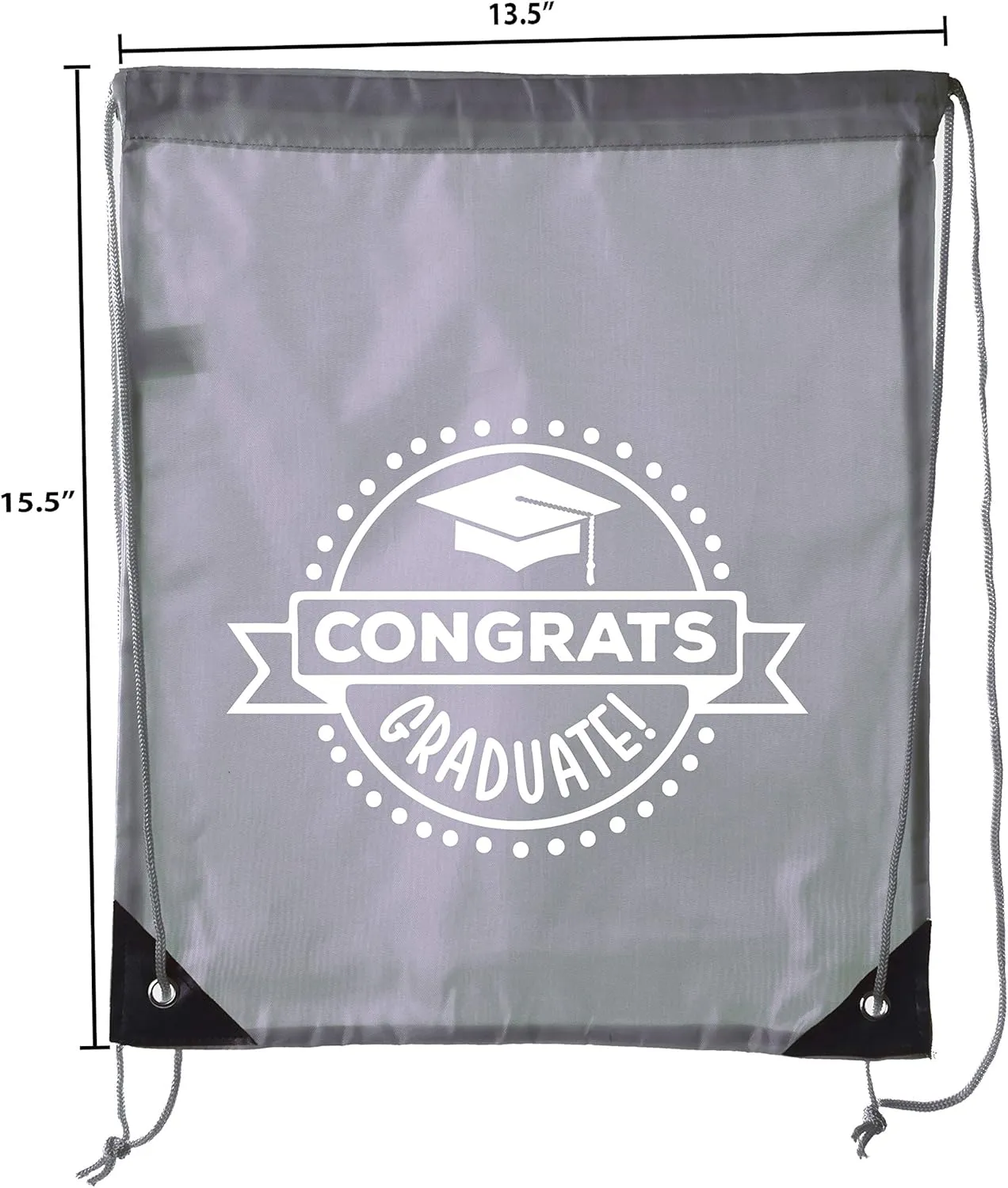 Senior Graduation Drawstring Backpacks Personalized Party Favor Cinch Bags - Congrats Graduate