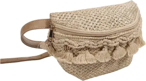 SHENHE Women's Fringe Straw Crossbody Bag Beach Travel Boho Tassel Sling Bag Shoulder Purse