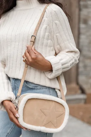 Sherpa and Suede Star Crossbody FINAL SALE