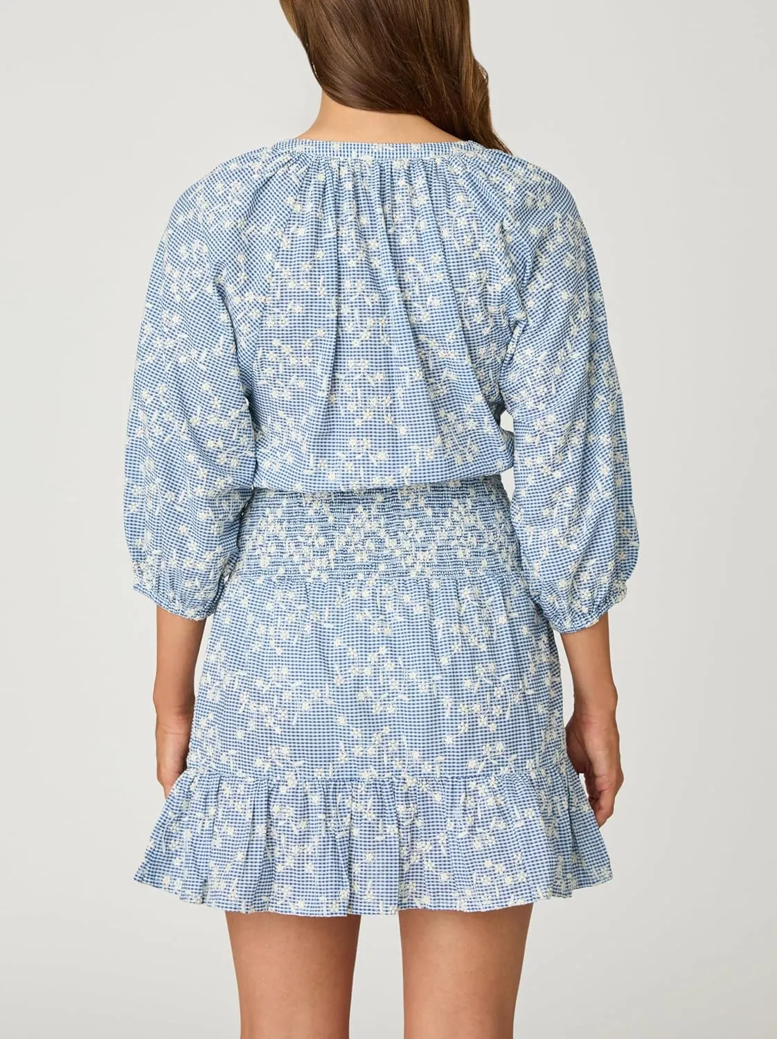 Shoshanna Women's Embroidered Gingham Picnic Mini