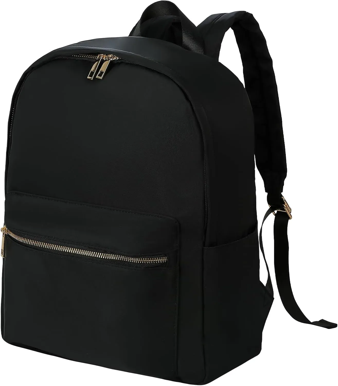 Simple Nylon Light-weight Backpack for Women - Casual Daypack Carry On (Black)