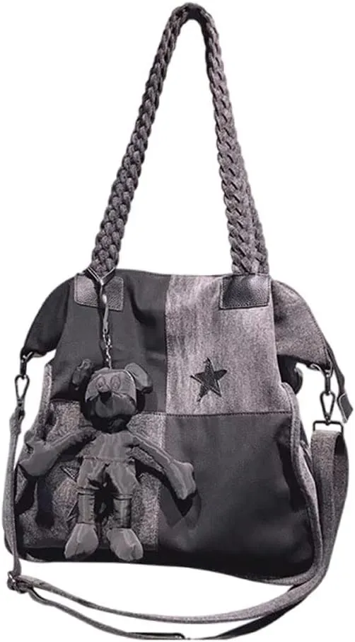 Single shoulder bag female European and American style Oxford bag simple retro portable crossbody bag net cloth bag