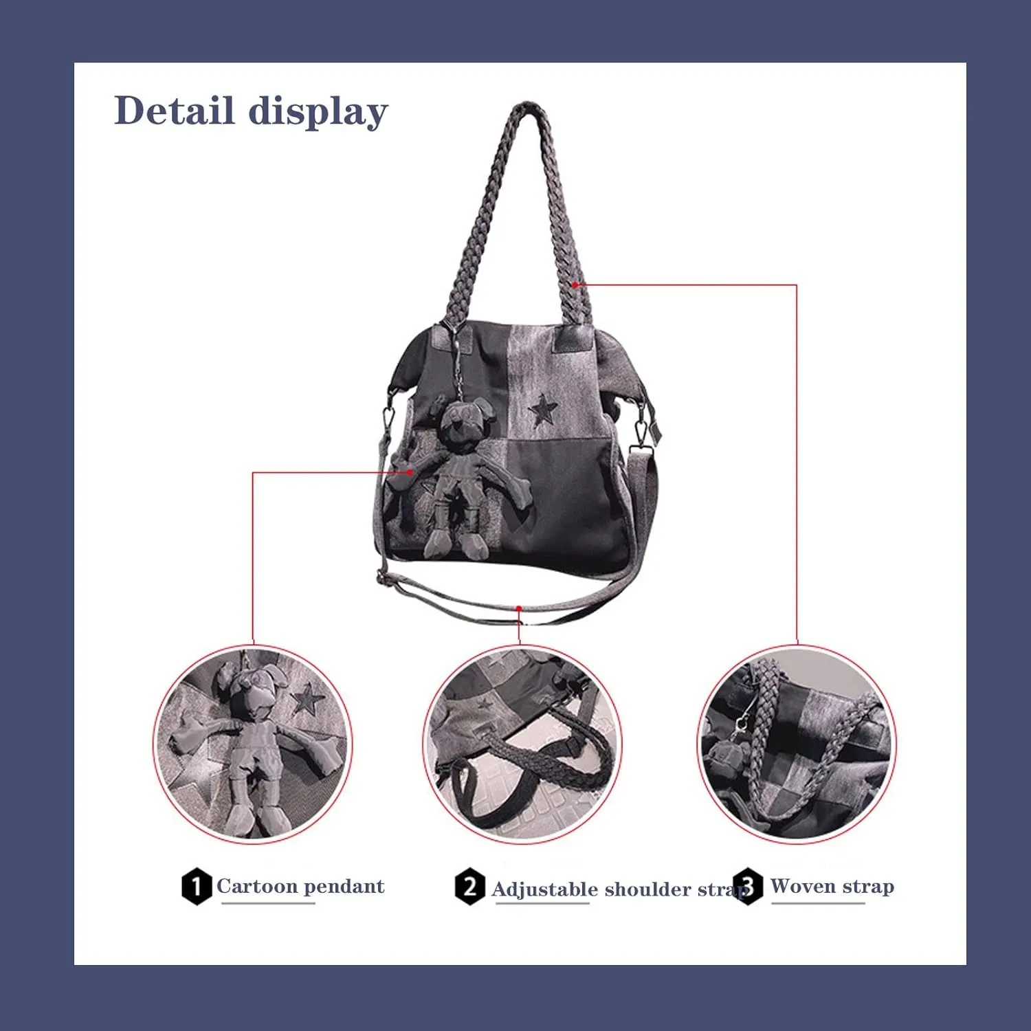 Single shoulder bag female European and American style Oxford bag simple retro portable crossbody bag net cloth bag