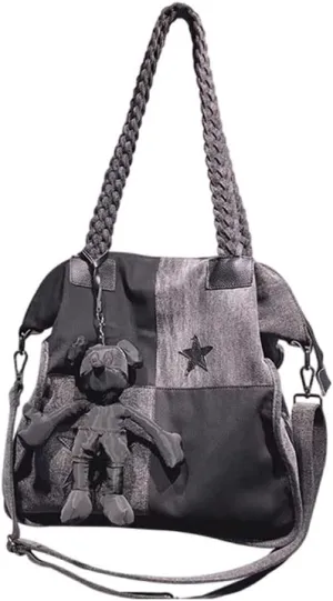 Single shoulder bag female European and American style Oxford bag simple retro portable crossbody bag net cloth bag