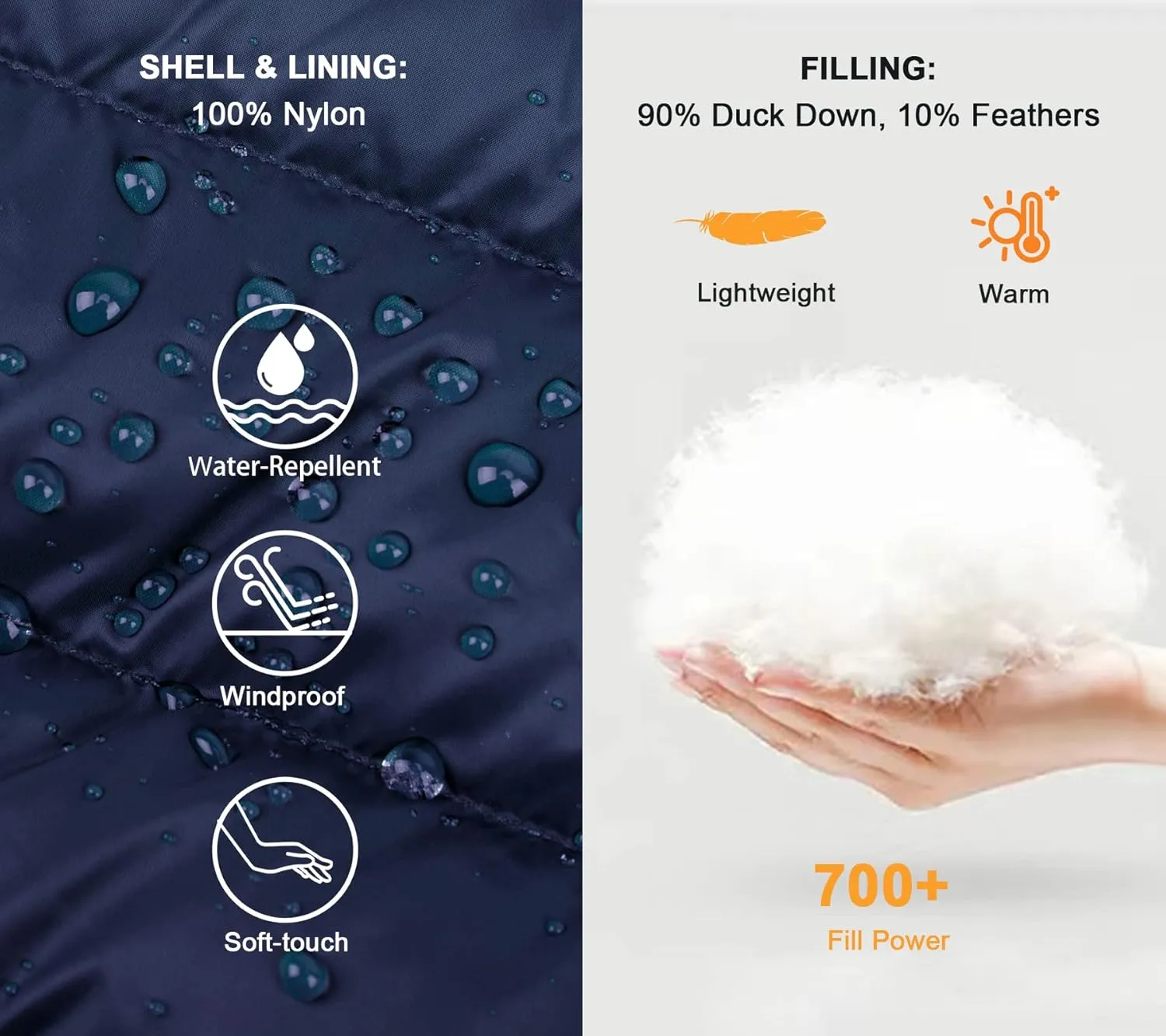 SLOW DOWN Women Lightweight Down Puffer Jacket, Women Hooded Packable Winter Jacket