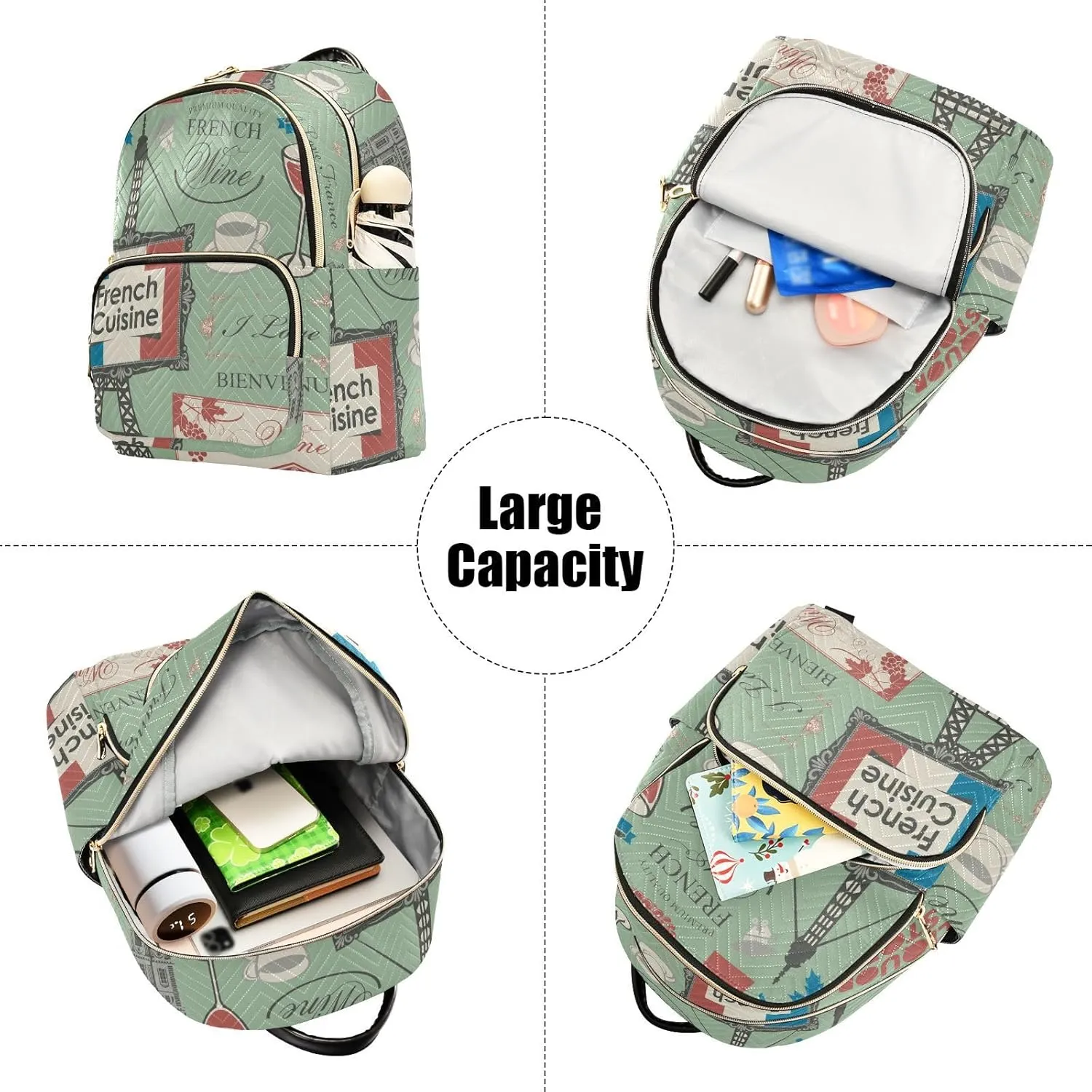 Small Backpack for Women Quilted Backpack Fashion Shoulder Bag Casual Daypack(Pattren 2)