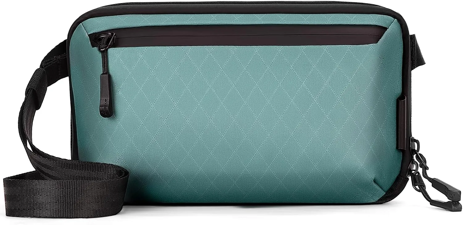 Small Crossbody Bag for Women, Vegan Waterproof Shoulder Purse with Nylon Diamond Quilted Fabric, Polyester 900D Backing