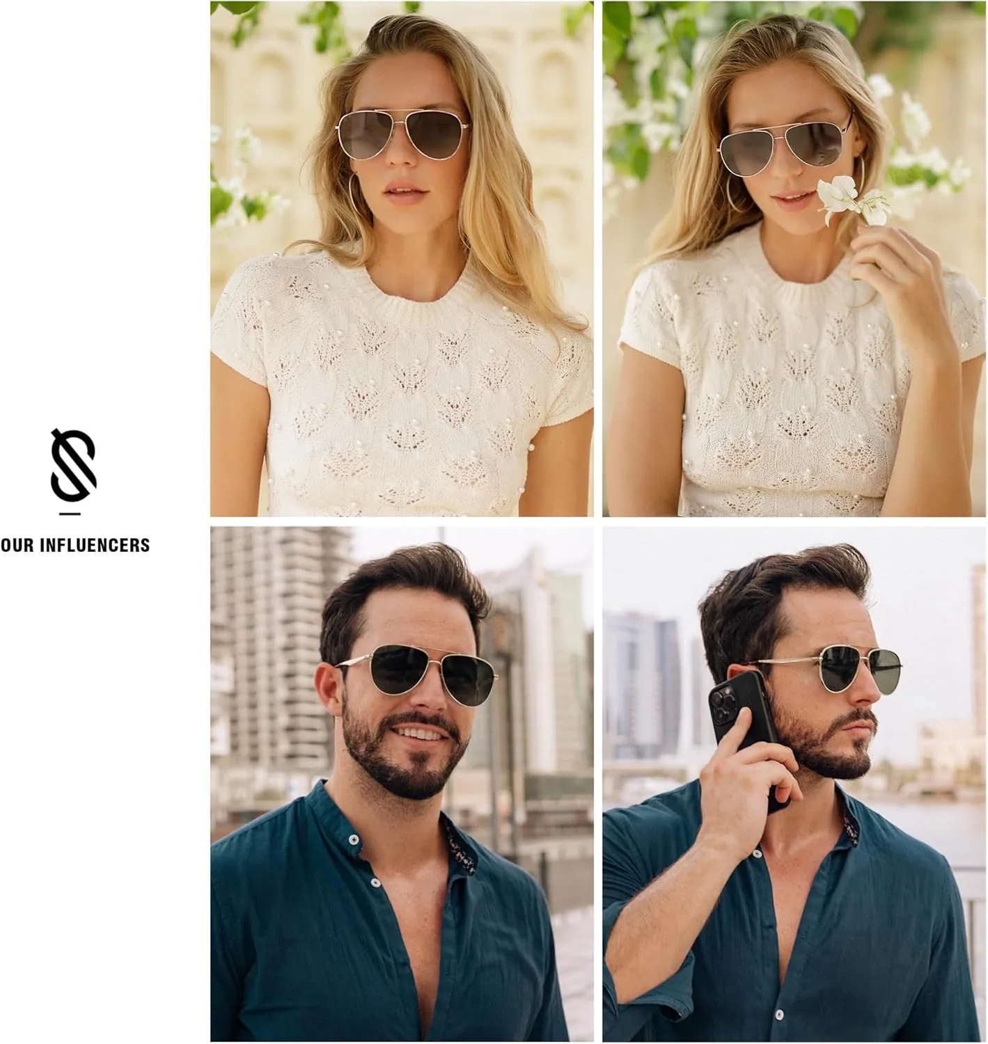 SOJOS Retro Oversized Aviator Polarized Sunglasses for Women Men Classic Large Metal Sun Glasses SJ1207A