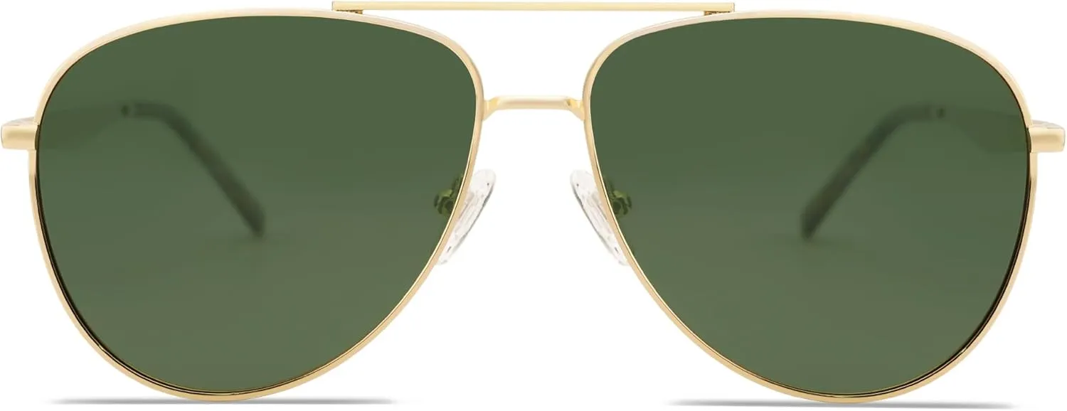 SOJOS Retro Oversized Aviator Polarized Sunglasses for Women Men Classic Large Metal Sun Glasses SJ1207A