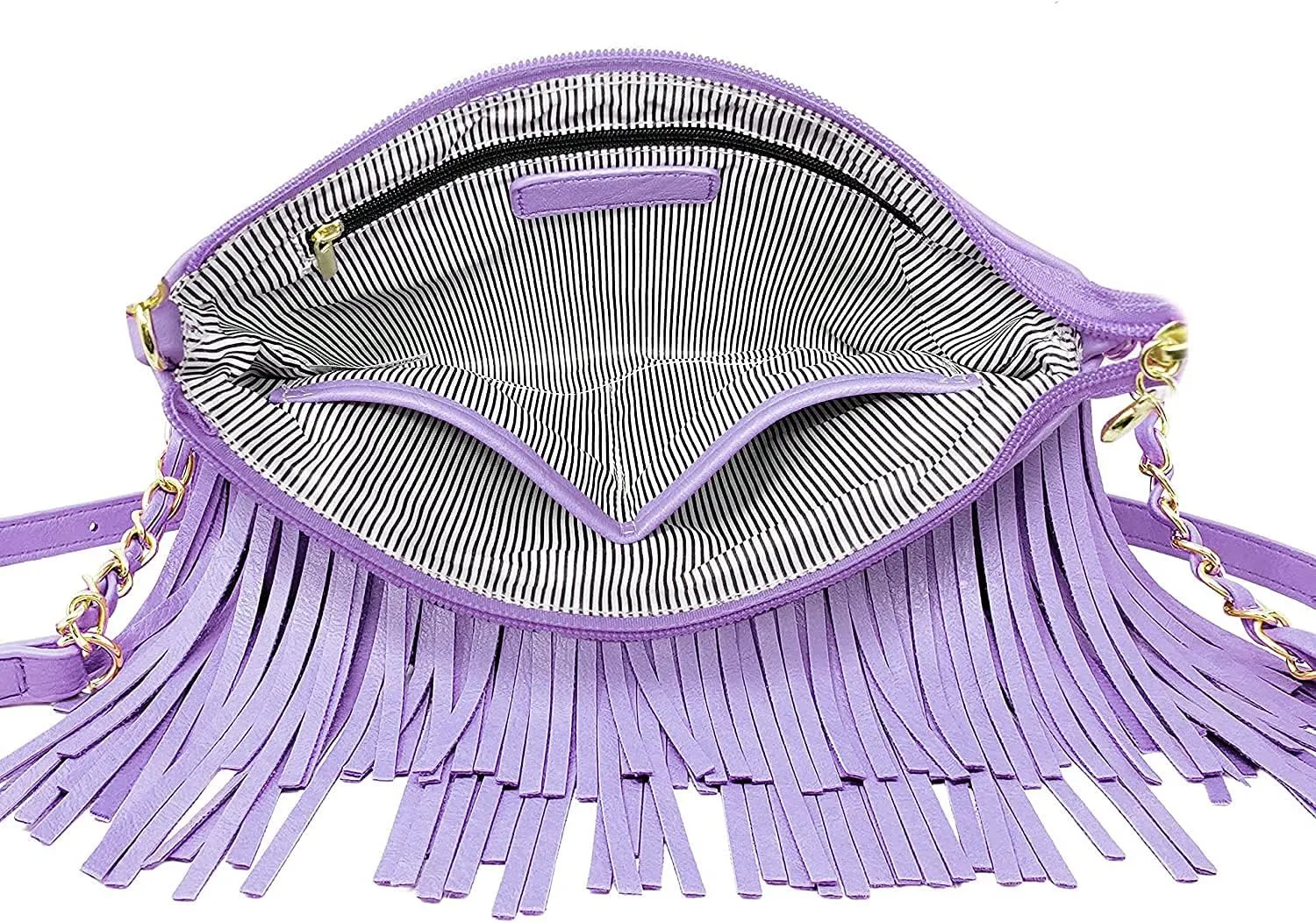 Solene Fringe Crossbody Shoulder Bag with Strap, Tassel Messenger bag, Country Style Western Fringe Purse for Women
